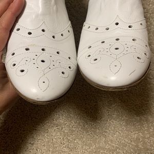 Italian Georgio Fabiani White Leather boots.